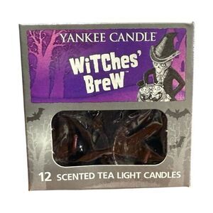 Yankee Candle Witches Brew Tea Light Candles Box 11 Patchouli Rare Label Vintage